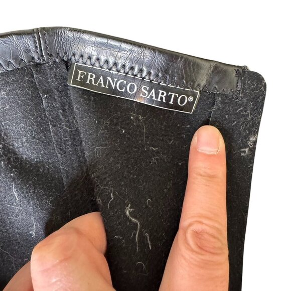 Franco Sarto Y2K-Style Black Faux-Leather Knee High 4" Heeled Boots, Size 10M - Picture 12 of 12